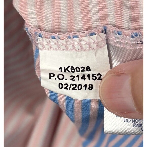 Vineyard vines men Large polo blue Pink Striped short sleeve lightweight Stretch - Picture 5 of 8